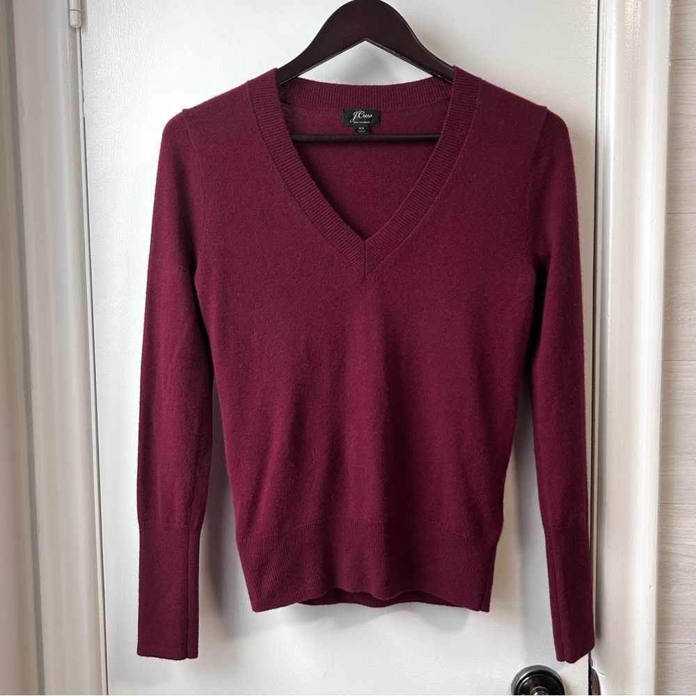 New J Crew 100% Cashmere V-Neck Sweater